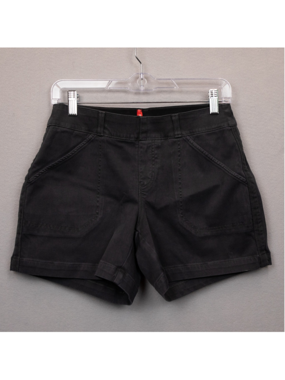 Spanx dark grey pull on twill shorts-S